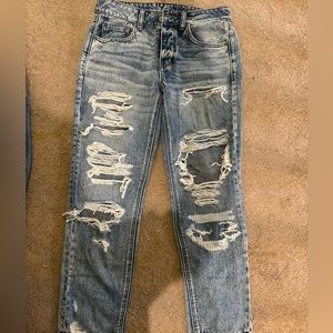 American Eagle Super Stretch Jeans - Size 8 Regular -These do have factory holes